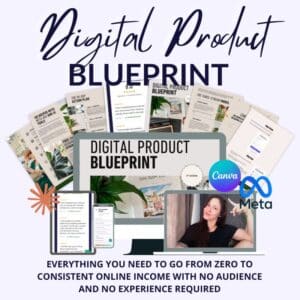digital product blueprint product image with mockup