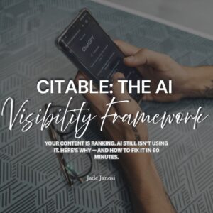 citable: the ai visibility framework product image