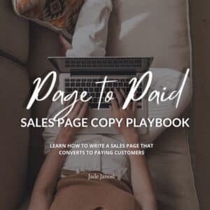 page to paid copy sales page playbook product image