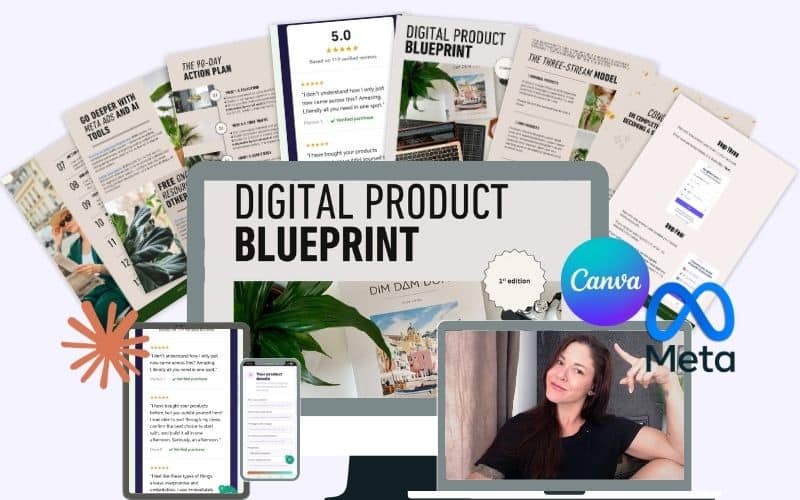 digital product blueprint mockup