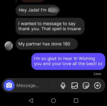 Message from a Vesper customer